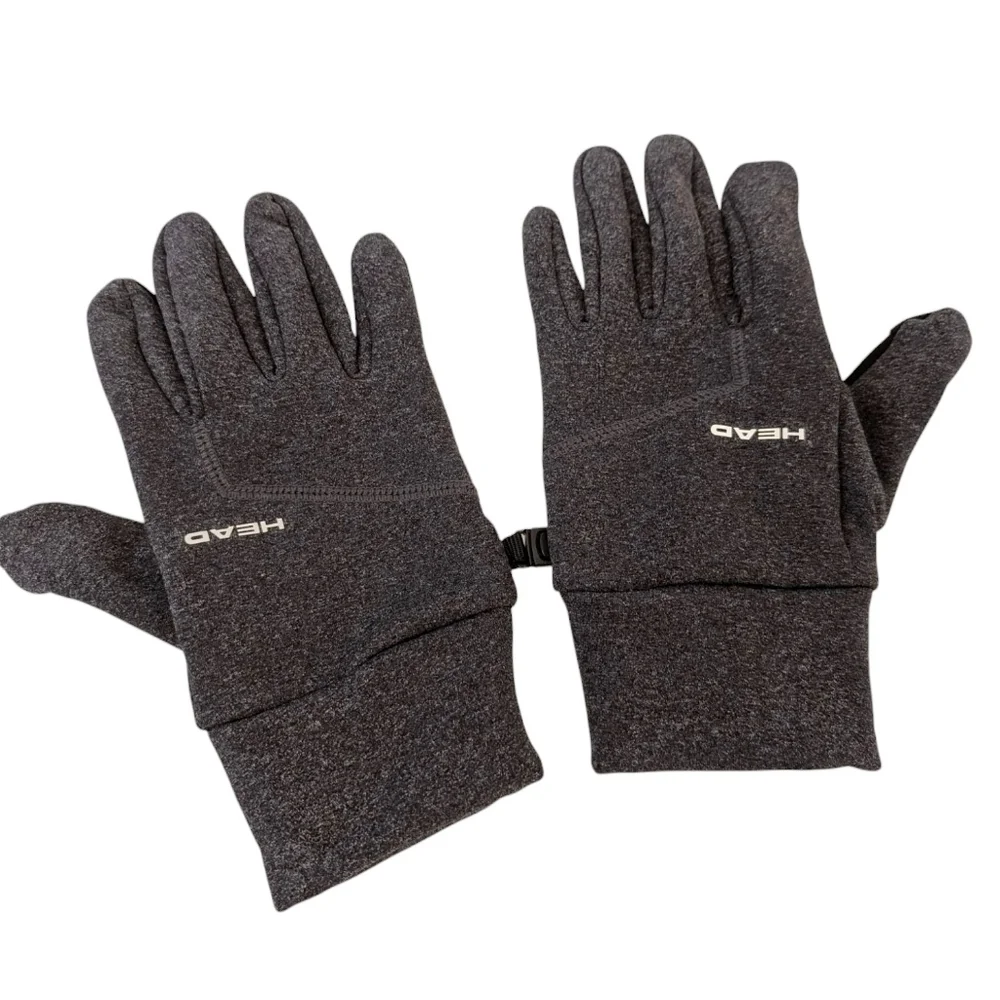 HEAD Running Gloves Touchscreen Grey Heather Sensatec Ultrafit XL New